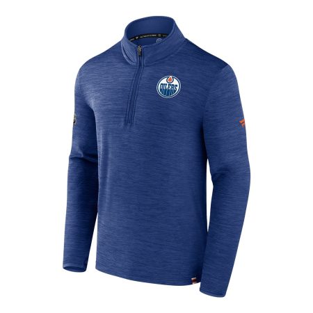 Edmonton Oilers Fanatics Authentic Pro Rink Low 1/4 Zip Long Sleeve Top