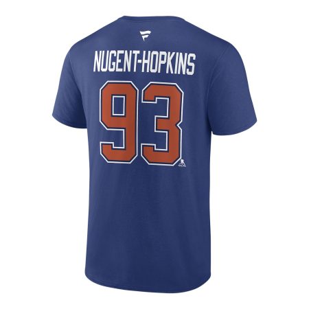 Edmonton Oilers Nugent-Hopkins Roy Fanatics Branded Navy Authentic Stack Name and Number T-Shirt