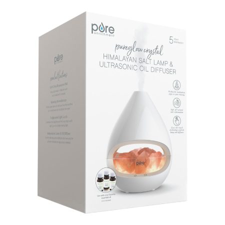 Pureglow Himalayan Salt Rock Lamp And Oil Diffuser