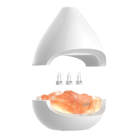 Pureglow Himalayan Salt Rock Lamp And Oil Diffuser