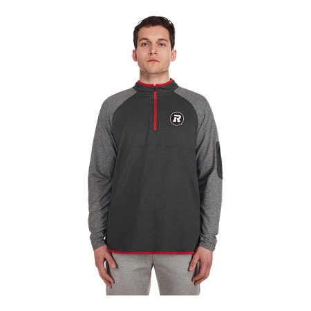 Ottawa Redblacks New Era Quarter Zip Long Sleeve Top