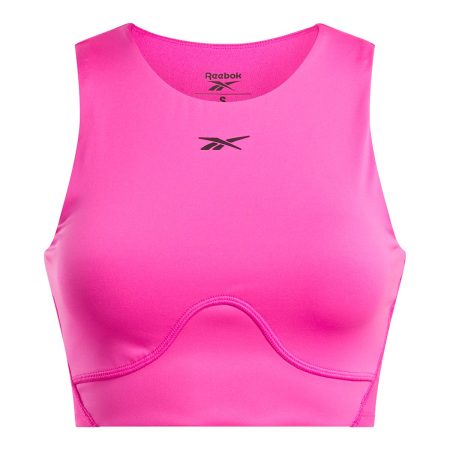 Reebok Women's Lux Cont Crop Medium Sports Bra