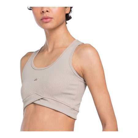 Reebok Women's Studio Rib Crop Medium Sports Bra