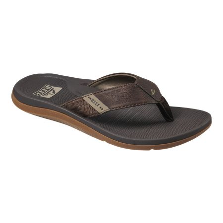 Reef Men's Santa Ana Synthetic Leather Lined Supported Flip Flops/Sandals