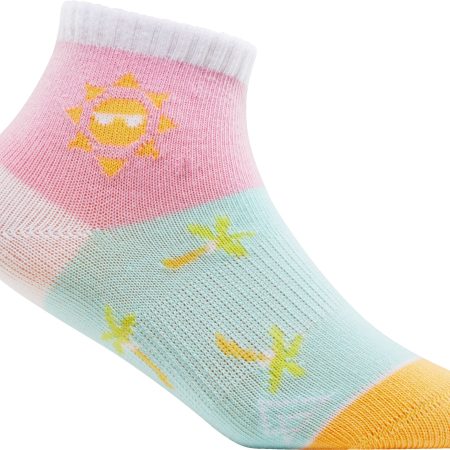 Ripzone Girls' Toddler Quarter Crew Socks - 3 Pack