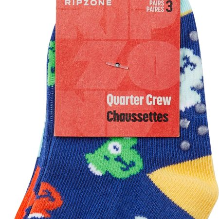 Ripzone Toddler Boys' Quarter Crew Socks - 3 Pack