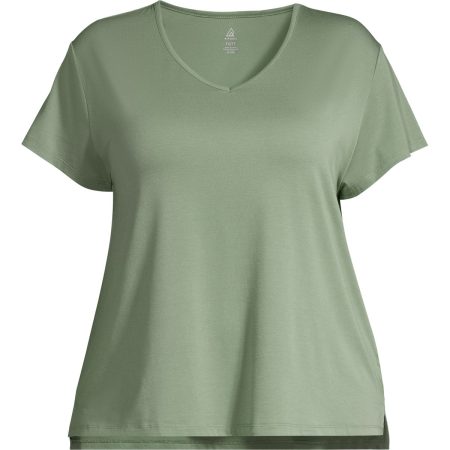 Ripzone Women's Plus Size Citron V Neck T Shirt