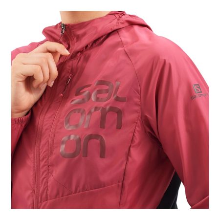 Salomon Women's Bonatti Cross Wind Full Zip Running Hoodie, Lightweight