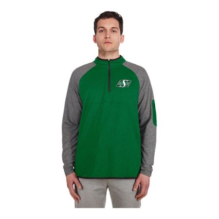 Saskatchewan Roughriders New Era Quarter Zip Long Sleeve Top