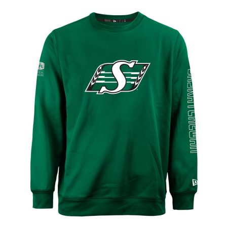 Saskatchewan Roughriders New Era Spirit Crewneck Fleece Top