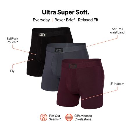 Saxx Men's Ultra Boxer Brief - 3 Pack