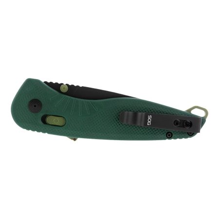 SOG Aegis Forest Moss Clip Point Blade Folding Knife