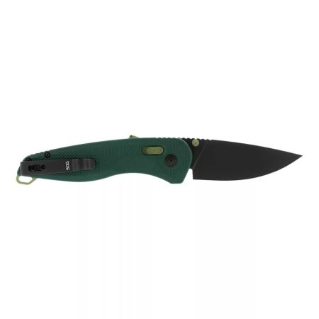 SOG Aegis Forest Moss Clip Point Blade Folding Knife