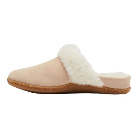 Sorel Women's Nakiska II Slide Slippers, Slip On, Open Heel, Indoor, Faux Fur, Suede