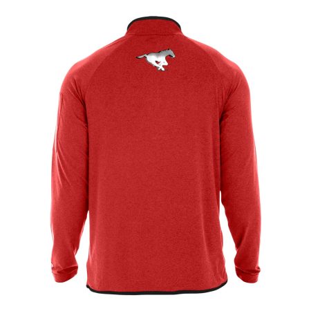 Calgary Stampeders New Era 1/4 Zip Pullover Heather Top