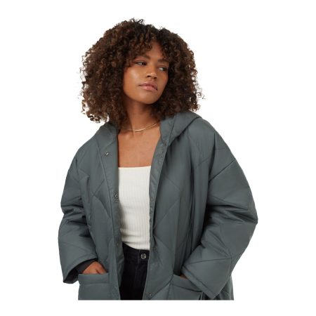 Ten tree Women's Cloud Shell Quilted Hooded Jacket