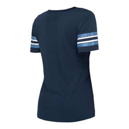 Toronto Argonauts New Era Women's Stripe Sleeve Yoke T Shirt