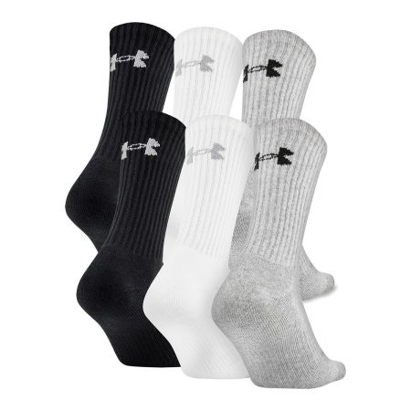 Under Armour Boys' Charged Cotton 2.0 Crew Socks - 6 Pack