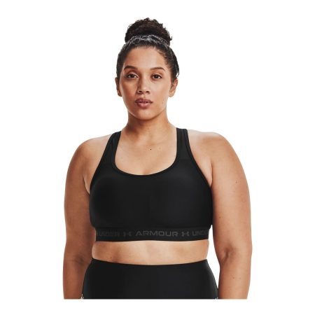 Under Armour Women's Crossback Plus Size Sports Bra, Medium Impact, Padded