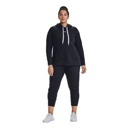 Under Armour Women's Rival HB Logo Pullover Hoodie, Fleece, Plus Size, Kangaroo Pocket