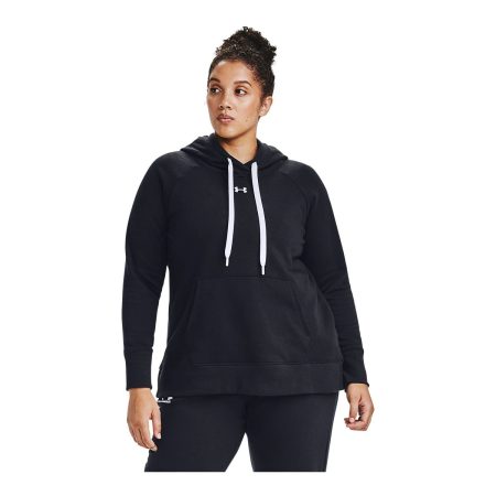 Under Armour Women's Rival HB Logo Pullover Hoodie, Fleece, Plus Size, Kangaroo Pocket