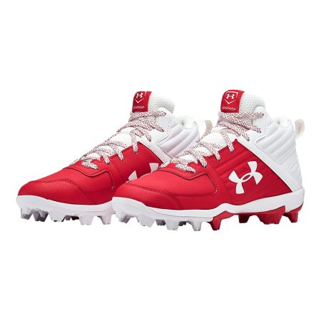 Under Armour Kids' Leadoff Rubber Molded Mid Top Baseball Cleats