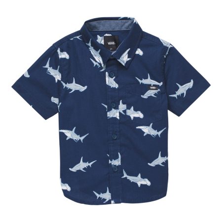 Vans Toddler Boys' 2-7 Shark Fin Woven Button Up T Shirt