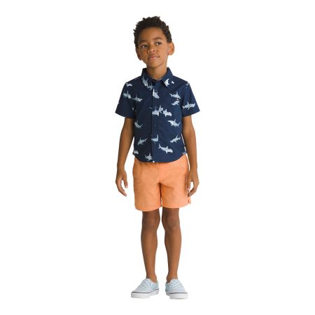 Vans Toddler Boys' 2-7 Shark Fin Woven Button Up T Shirt