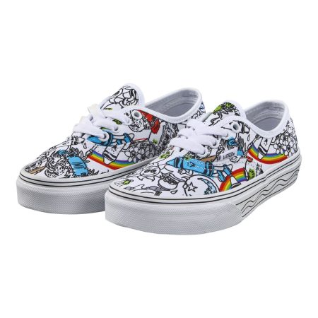 Vans x Crayola Kids' Pre-School  Authentic Skate Shoes, Sneakers, Boys', Low Top, Casual