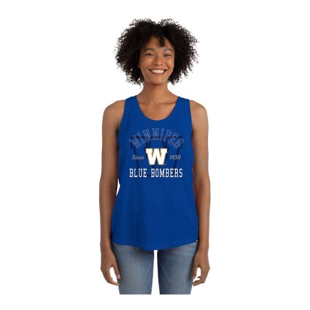 Winnipeg Blue Bombers New Era Women's Glitter Print Tank Top