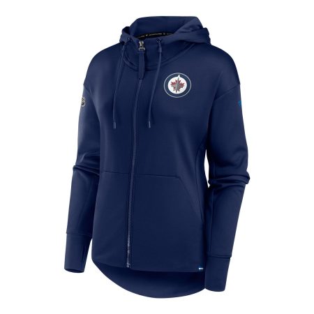 Winnipeg Jets Fanatics Women's Authentic Pro Rink Fleece Full Zip Hoodie