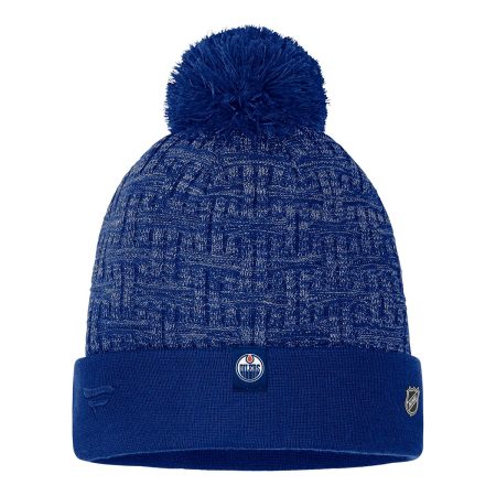 Edmonton Oilers Fanatics Women's Authentic Pro Road Cuffed Pom Knit