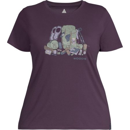 Woods Women's Plus Size Cayley Pack Your Pack T Shirt