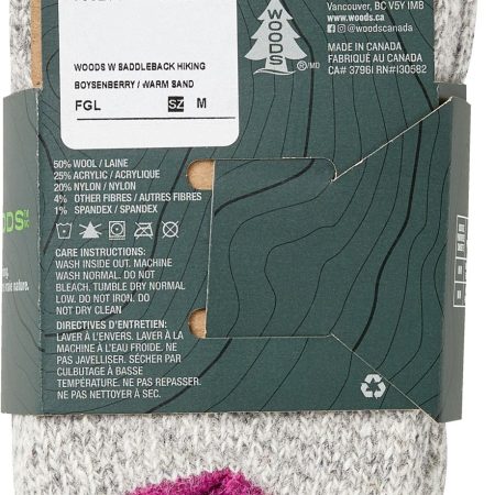 Woods Women's Saddleback Hiking Crew Socks - 2 Pack