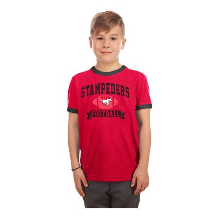 Youth Calgary Stampeders New Era Stampeders Heather Ringer T Shirt