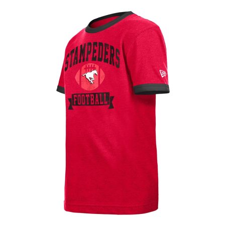 Youth Calgary Stampeders New Era Stampeders Heather Ringer T Shirt