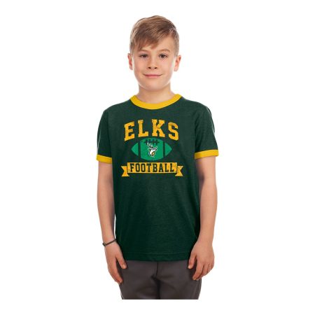 Youth Edmonton Elks New Era Heather Ringer T Shirt