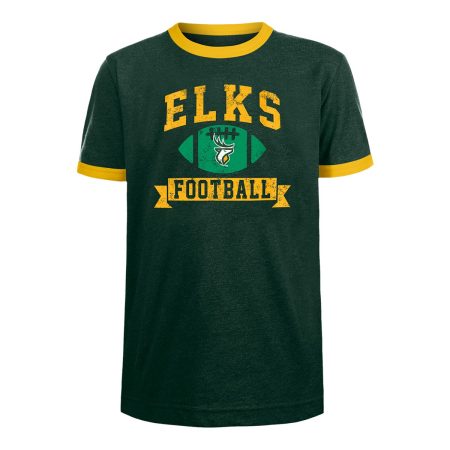 Youth Edmonton Elks New Era Heather Ringer T Shirt