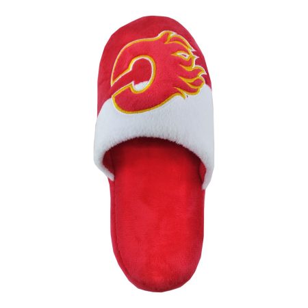 Youth Calgary Flames Forever Collectibles Big Logo Slippers