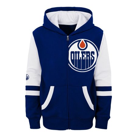 Youth Edmonton Oilers Outerstuff Face Off Full Zip Hoodie