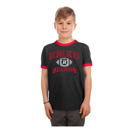 Youth Ottawa Redblacks New Era Heather Ringer T Shirt