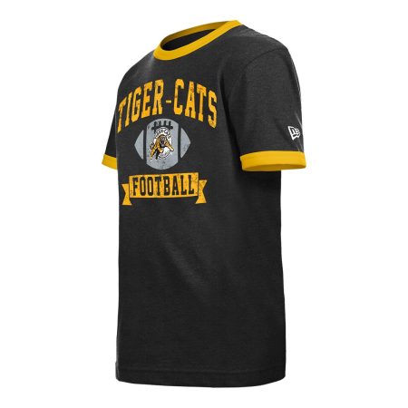 Youth Hamilton Tiger Cats New Era Tiger Cats Heather Ringer T Shirt