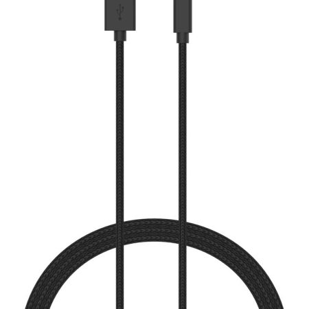 Bluehive Braided MFI USB to Lightning Charger & Sync Cable, for Select Apple Devices, Black, 10-ft