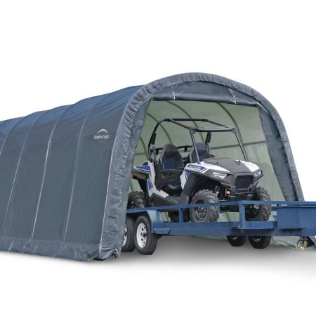 ShelterLogic Garage-in-a-Box® Round Auto Shelter, Truck/SUV Model, 12 x 24 x 8-ft