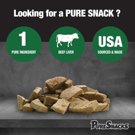 PureSnacks Freeze Dried Beef Liver Dog Treats, 198-g