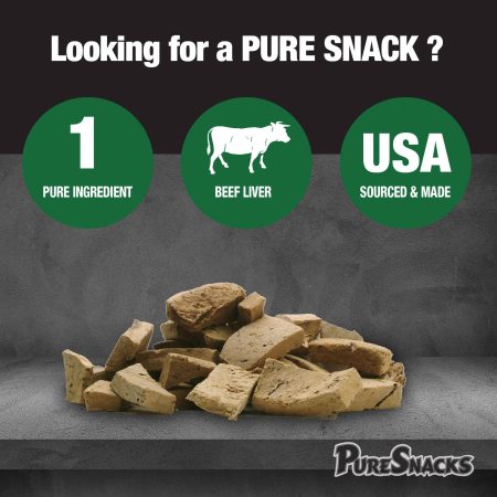 PureSnacks Freeze Dried Beef Liver Dog Treats, 410-g