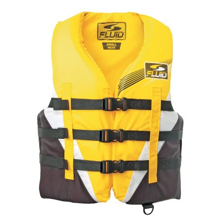 Fluid Adult Universal 3-Buckle PFD/Life Jacket, Assorted Sizes