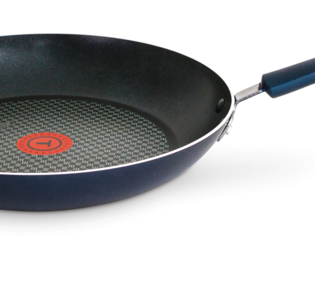 T-fal Air Grip Aluminum Frying Pan Non-stick, Dishwasher & Oven Safe, Blue