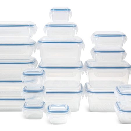 SnapLock Plastic Food Storage Container Set with Airtight Seal, 40-pc