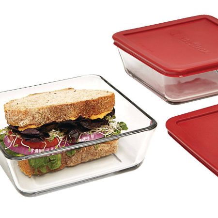 Anchor Hocking Glass Sandwich Containers, 2-pc